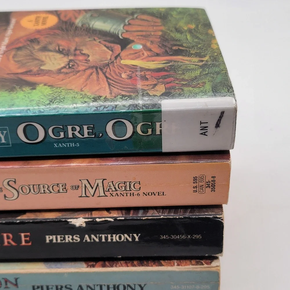 Piers Anthony Xanth Series 4 Book Lot Paperback Vintage Fantasy Del Rey Fair